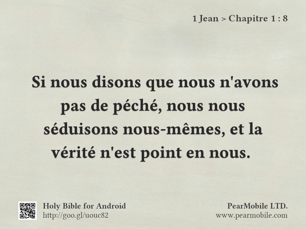 1 Jean, Chapitre 1:8